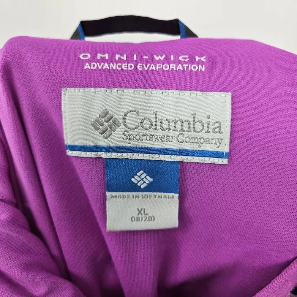Columbia Jacket Girls XL 18 20 Pixel Grabber Lightweight Pink Striped‎ Outdoors